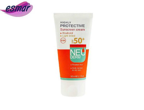 کرم ضد آفتاب نئودرم رنگی مناسب پوست نرمال تا خشک بژ روشن SPF50