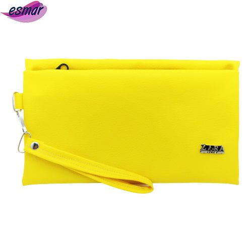 کیف لوازم آرایش زنانه مدل زارا رنگ زرد