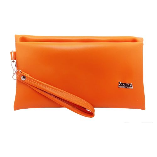 کیف لوازم آرایش زنانه مدل زارا رنگ نارنجی